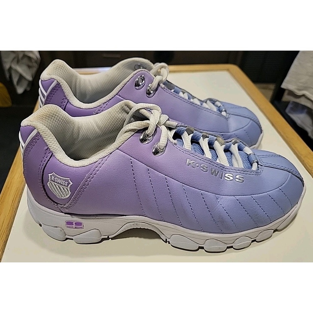 K Swiss Shoes Womens Size 6 Athletic Sneakers   Baby Blue/Lilac 96736-447